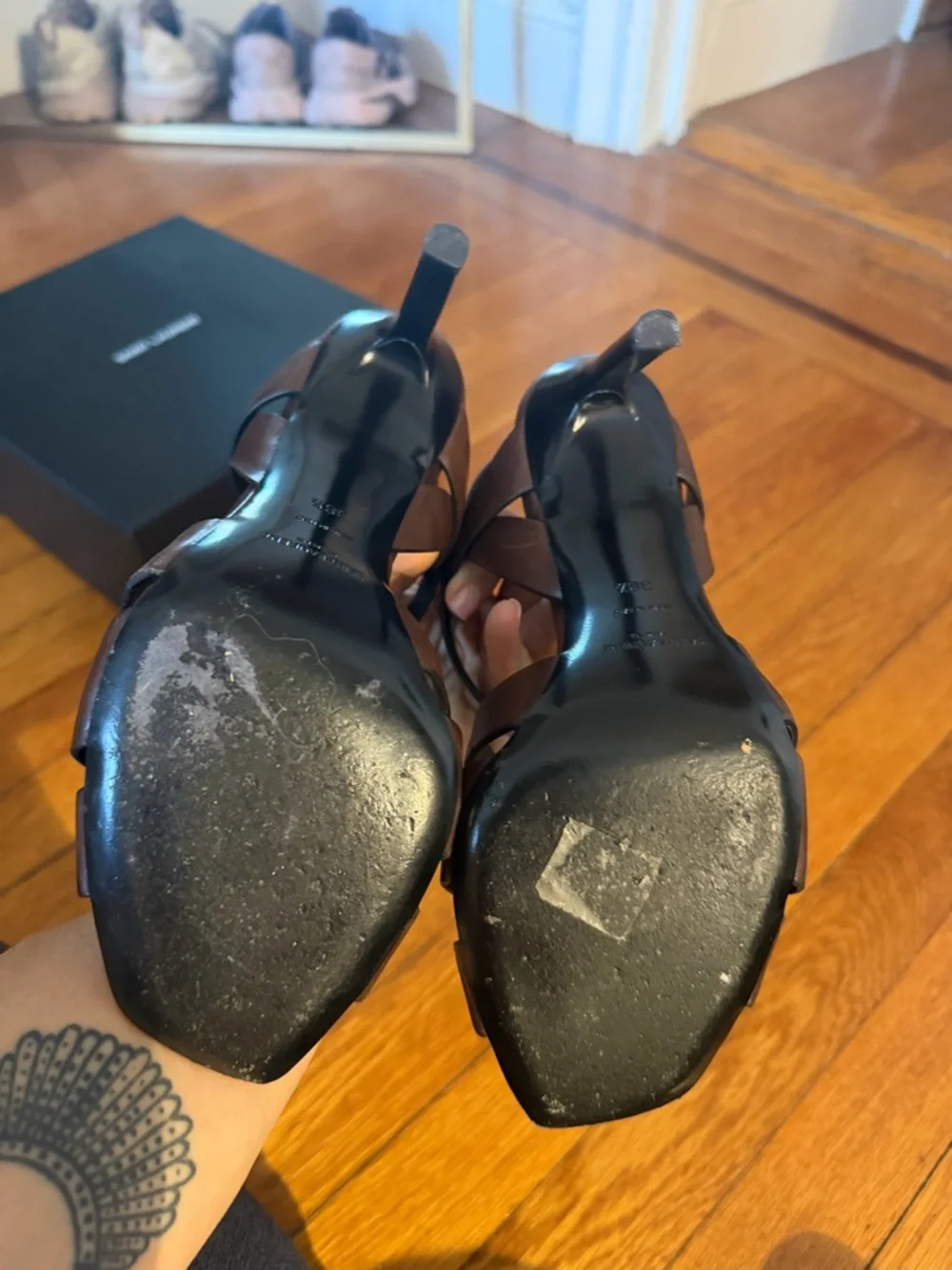 Saint Laurent Tribute 105mm Sandals - Picture 4 of 6